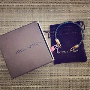 Louis Vuitton black monogram luck it bracelet